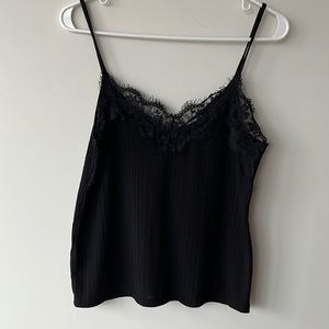 Black lace tank